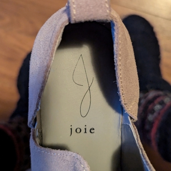 JOIE Rowen Low Heel Soft Suede Ankle Boots Taupe Size 9.5 - Picture 7 of 9